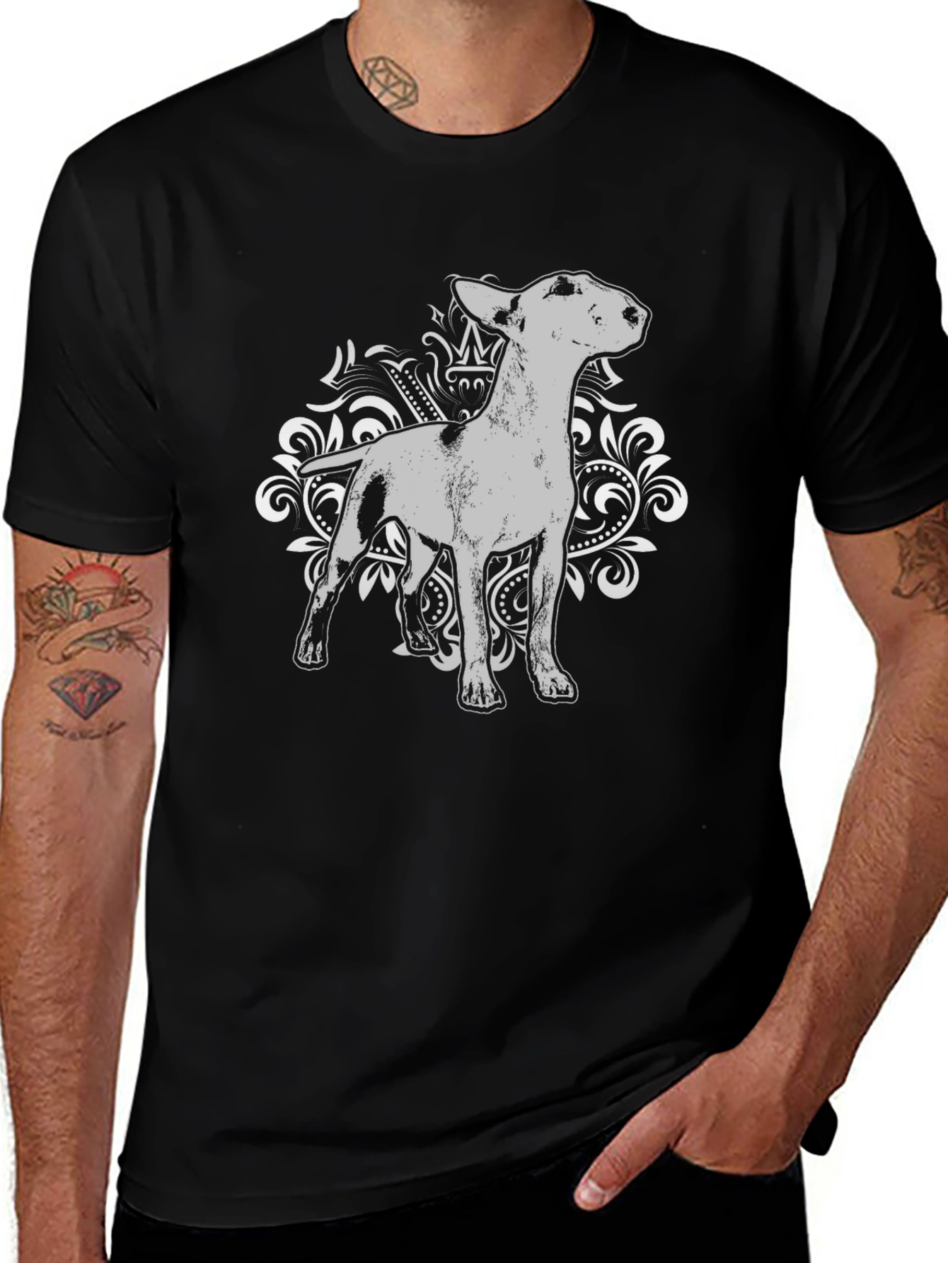 Dog Graphic Tee - Bull Terrier Design