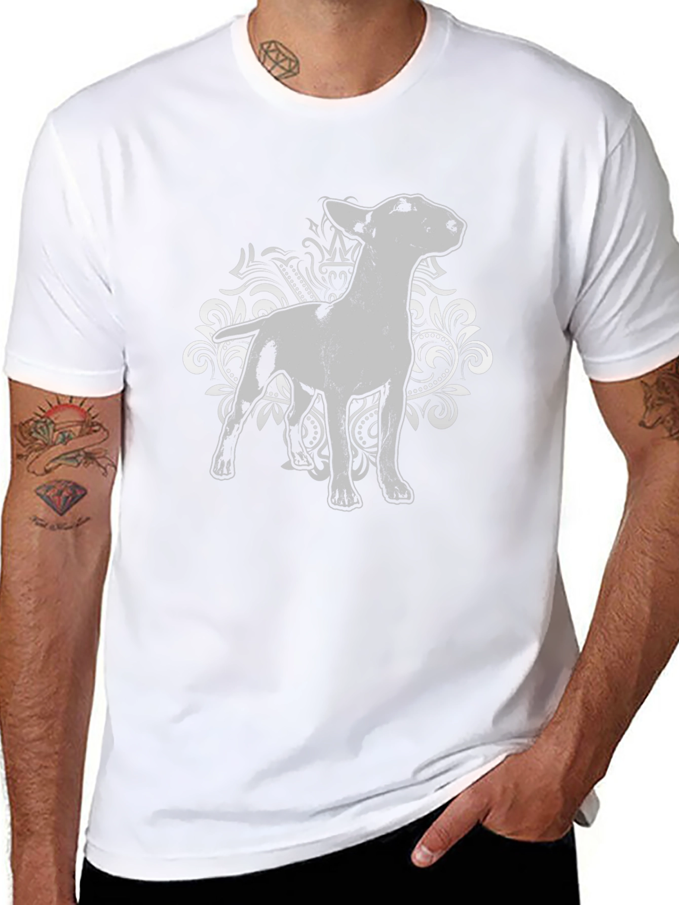 Dog Graphic Tee - Bull Terrier Design