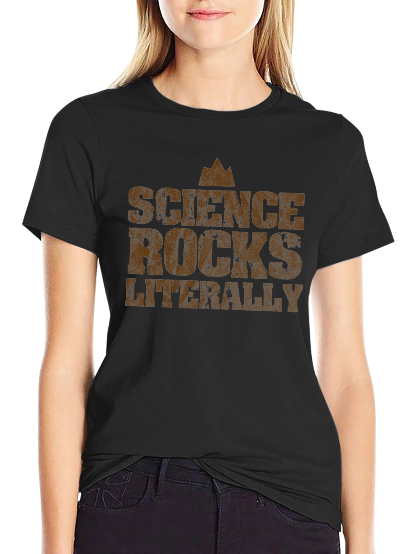 Science Rocks Literally Graphic Tee - Black