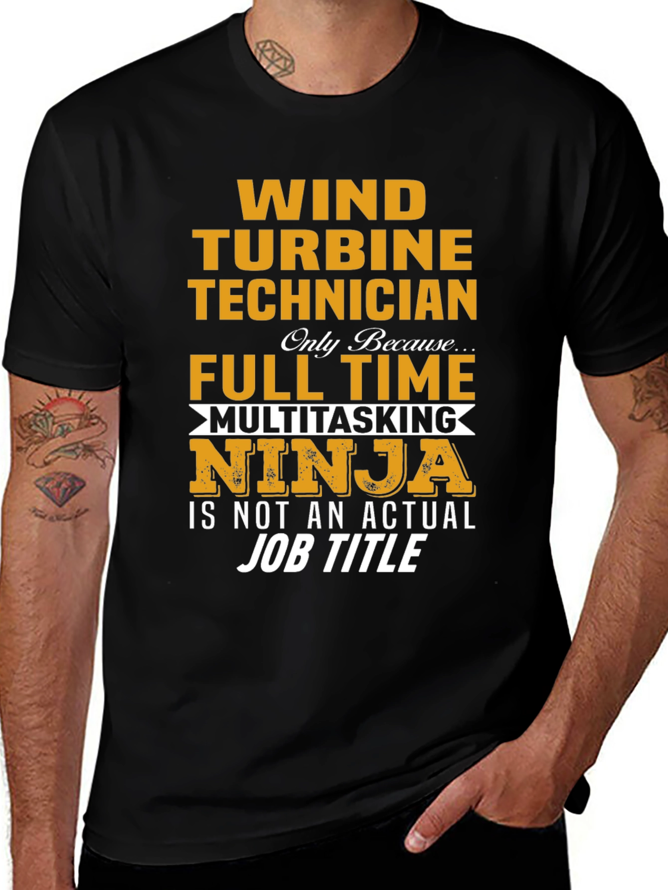 Wind Turbine Technician Ninja T-Shirt