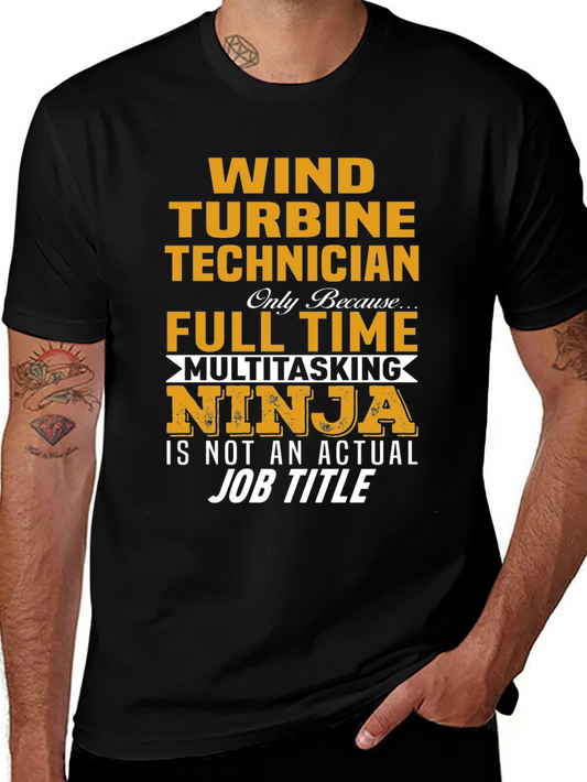 Wind Turbine Technician Ninja T-Shirt